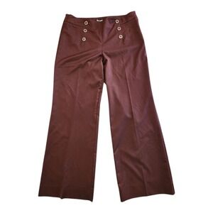 NWOT 7th‎ Avenue Women Modern Fit Size 12 Purple Wide Leg Pants Trousers Slacks